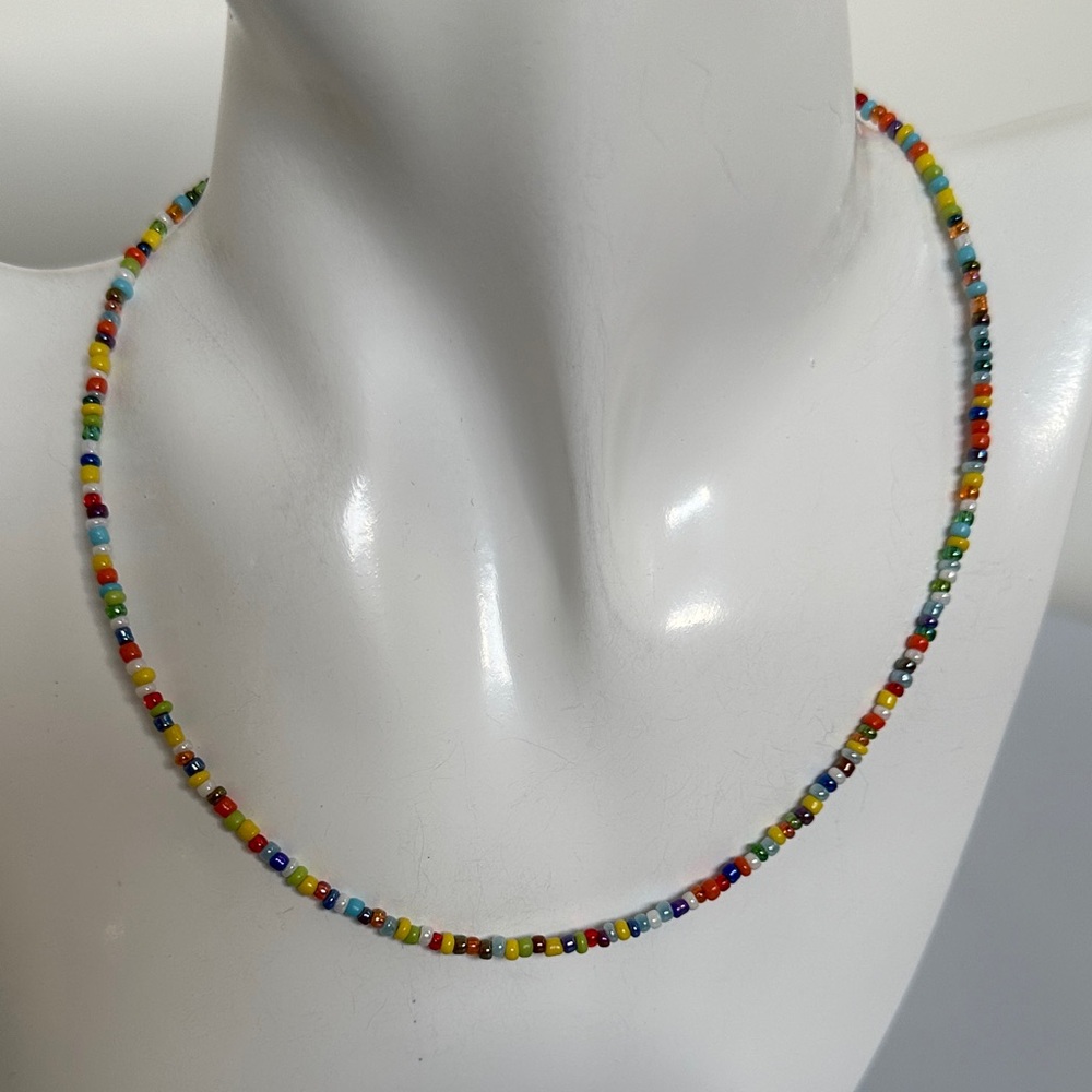 Artisanal hand made Multicolor Beaded Necklace
